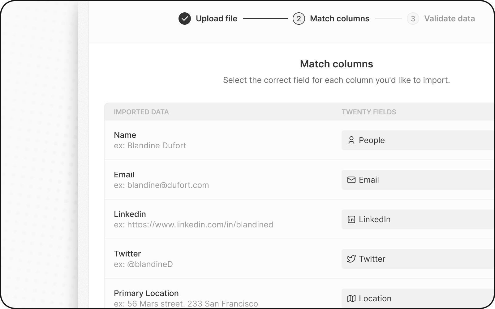 Match Columns